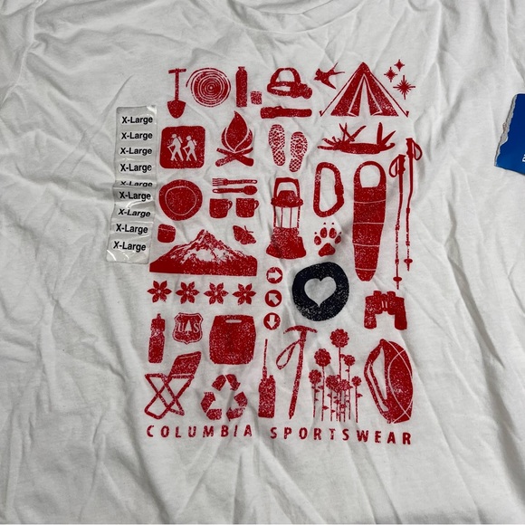 Columbia Sportswear Co.New With Tags T-Shirt Adult Sz XL TG White Color L020723 - Picture 2 of 6